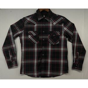 Vaquero Signature Western Shirt M Plaid Pearl Snaps Long Sleeve Rodeo Cowboy